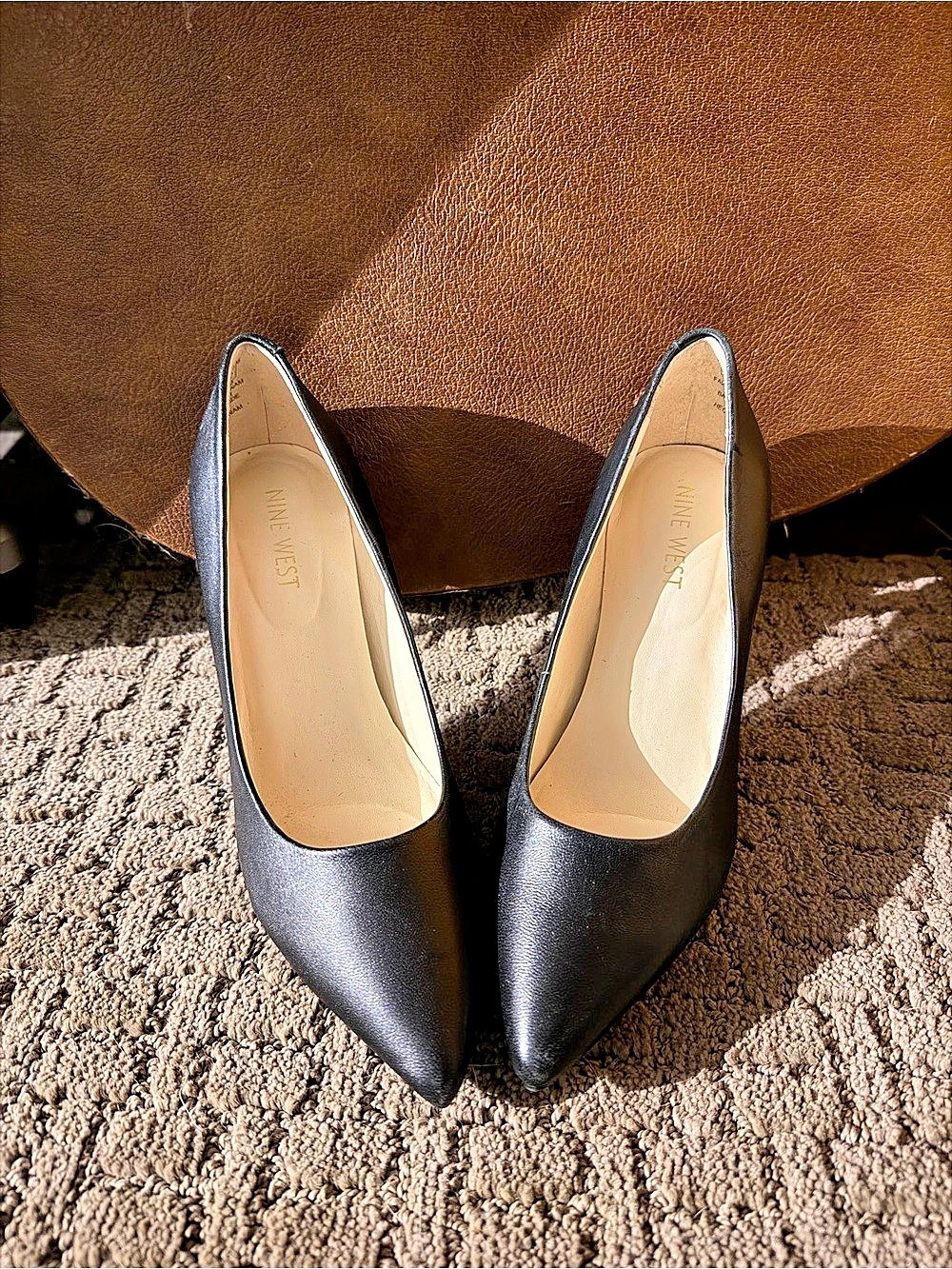 Nine West Tatiana Pointy Toe Pump Black Leather